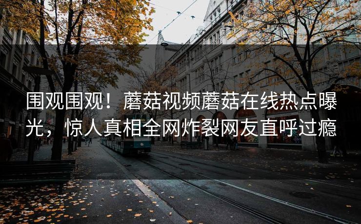 围观围观！蘑菇视频蘑菇在线热点曝光，惊人真相全网炸裂网友直呼过瘾